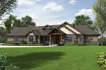 Ranch House Plan Front of House 011S-0109