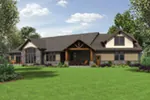 Rustic House Plan Rear Photo 01 - Ruckers Point Craftsman Home 011S-0109 - Shop House Plans and More
