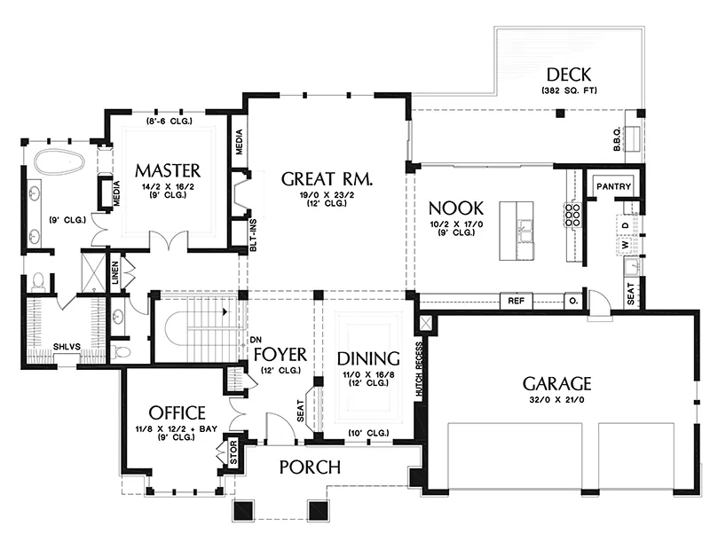 Luxury House Plan First Floor - Sherberg Luxury Home 011S-0110 - Shop House Plans and More