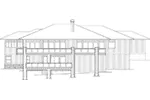 Ranch House Plan Rear Elevation - Shell Creek Sunbelt Home 011S-0111 - Shop House Plans and More