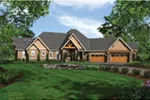 Arts & Crafts House Plan Front Image - Knotty Pine Luxury Home 011S-0112 - Search House Plans and More