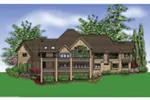 Arts & Crafts House Plan Rear Photo 01 - Knotty Pine Luxury Home 011S-0112 - Search House Plans and More