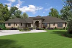Waterfront House Plan Front of House 011S-0114