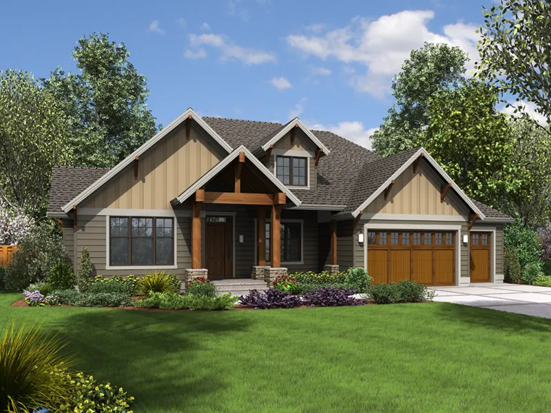 Luxury House Plan Front of Home - Morrow Oak Luxury Home 011S-0115 - Shop House Plans and More