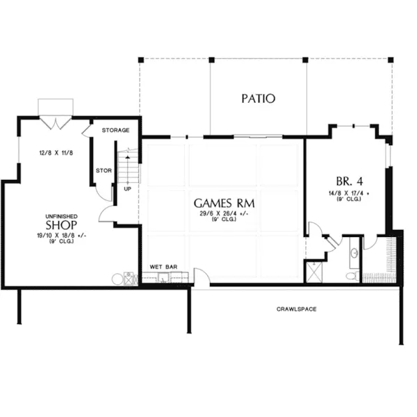 Country House Plan Lower Level Floor - Morrow Oak Luxury Home 011S-0115 - Shop House Plans and More