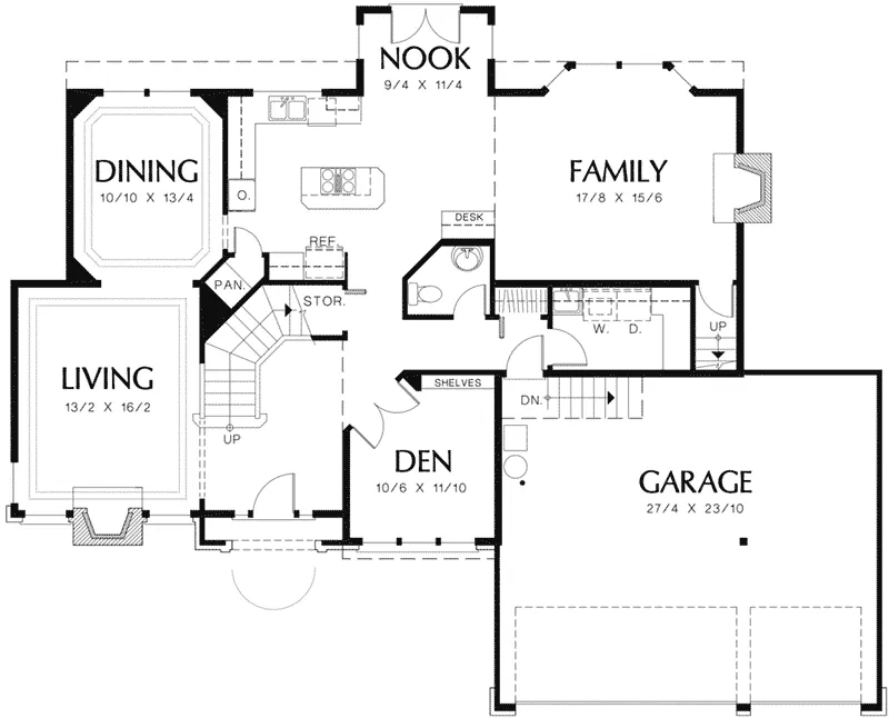 Tudor House Plan First Floor - Suffolk Luxury Tudor Home 011S-0116 - Shop House Plans and More