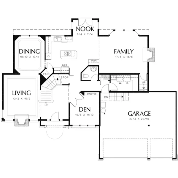 European House Plan First Floor - Suffolk Luxury Tudor Home 011S-0116 - Shop House Plans and More