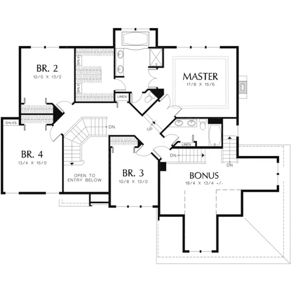 European House Plan Second Floor - Suffolk Luxury Tudor Home 011S-0116 - Shop House Plans and More