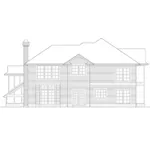 European House Plan Rear Elevation - Suffolk Luxury Tudor Home 011S-0116 - Shop House Plans and More