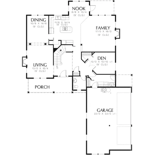 Country House Plan First Floor - Tilden Farms Country Home 011S-0117 - Shop House Plans and More