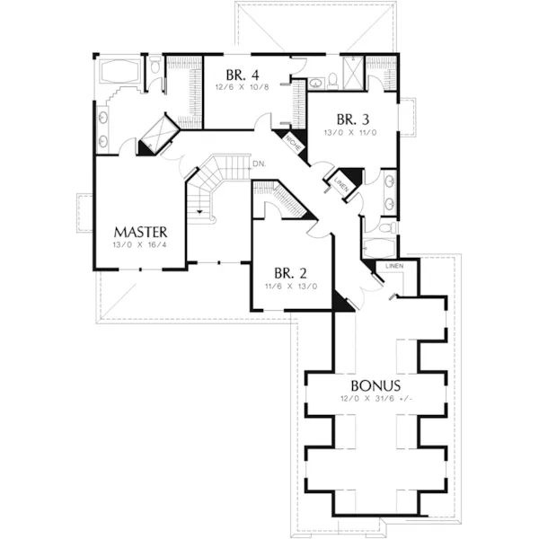 Country House Plan Second Floor - Tilden Farms Country Home 011S-0117 - Shop House Plans and More