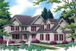 Luxury House Plan Front of Home - Tilden Farms Country Home 011S-0117 - Shop House Plans and More