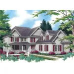 Country House Plan Front of Home - Tilden Farms Country Home 011S-0117 - Shop House Plans and More