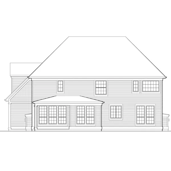 Country House Plan Rear Elevation - Tilden Farms Country Home 011S-0117 - Shop House Plans and More