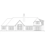 Tudor House Plan Rear Elevation - Candace Cottage Home 011S-0118 - Search House Plans and More