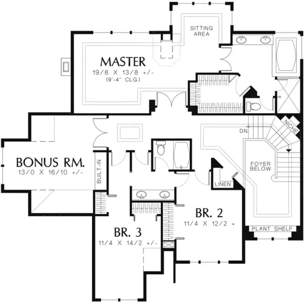 Luxury House Plan Second Floor - Miramar Bay Traditional Home 011S-0121 - Shop House Plans and More