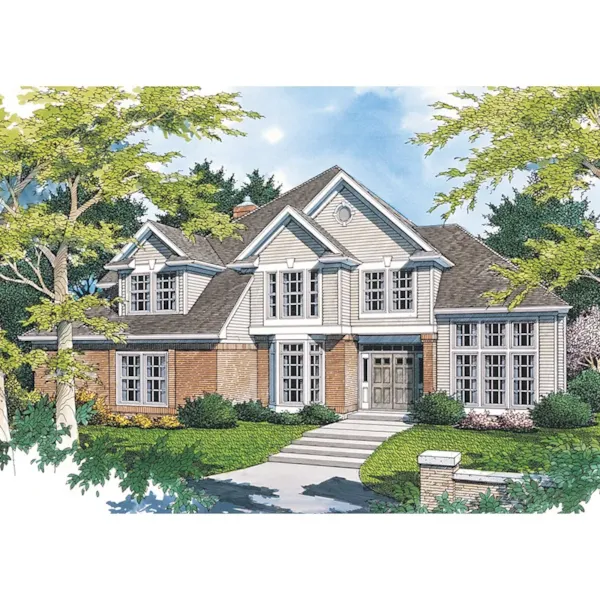 Luxury House Plan Front Image - Miramar Bay Traditional Home 011S-0121 - Shop House Plans and More