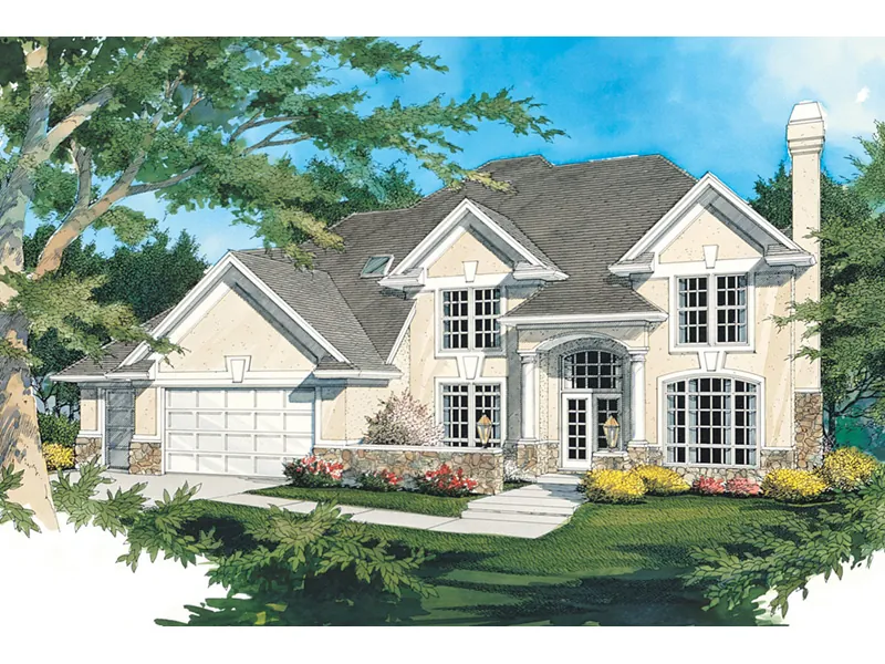 Sunbelt House Plan Front Image - Walker Heights European Home 011S-0122 - Shop House Plans and More