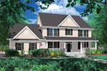 Southern House Plan Front of Home - Wilmont Luxury Country Home 011S-0123 - Shop House Plans and More