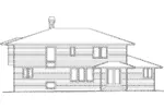 Lake House Plan Rear Elevation - Bateman Point Luxury Home 011S-0125 - Shop House Plans and More