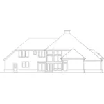 Luxury House Plan Rear Elevation - Abbeyville Traditional Home 011S-0128 - Shop House Plans and More