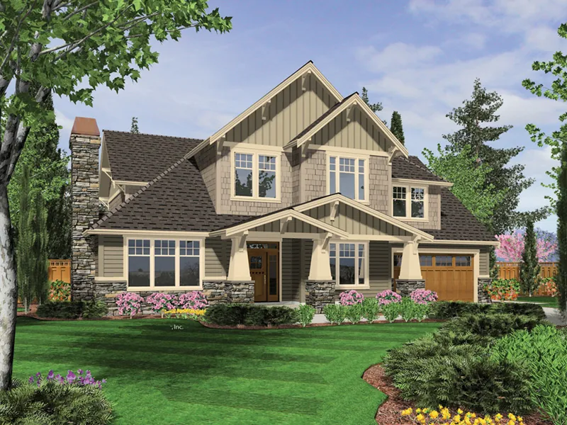 Country House Plan Front Image - Ash Creek Craftsman Home 011S-0130 - Search House Plans and More