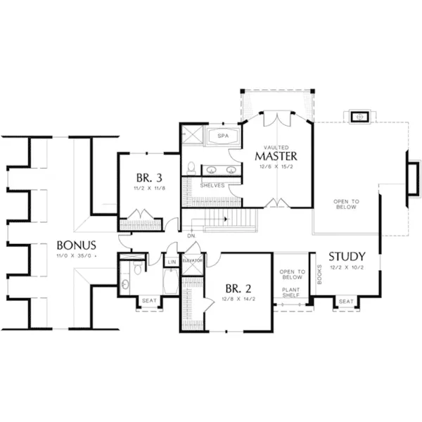 Victorian House Plan Second Floor - Valleywood Country Home 011S-0133 - Shop House Plans and More