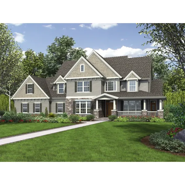 Victorian House Plan Front Image - Valleywood Country Home 011S-0133 - Shop House Plans and More