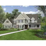 Victorian House Plan Front Image - Valleywood Country Home 011S-0133 - Shop House Plans and More