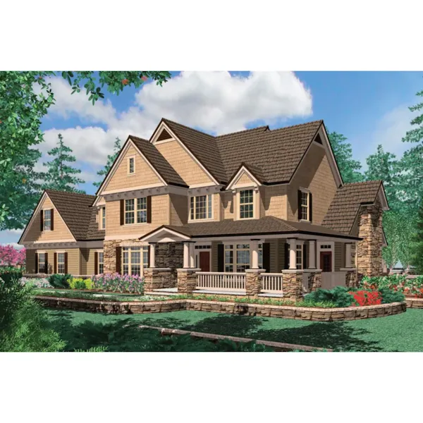 Victorian House Plan Front Image - Valleywood Country Home 011S-0133 - Shop House Plans and More