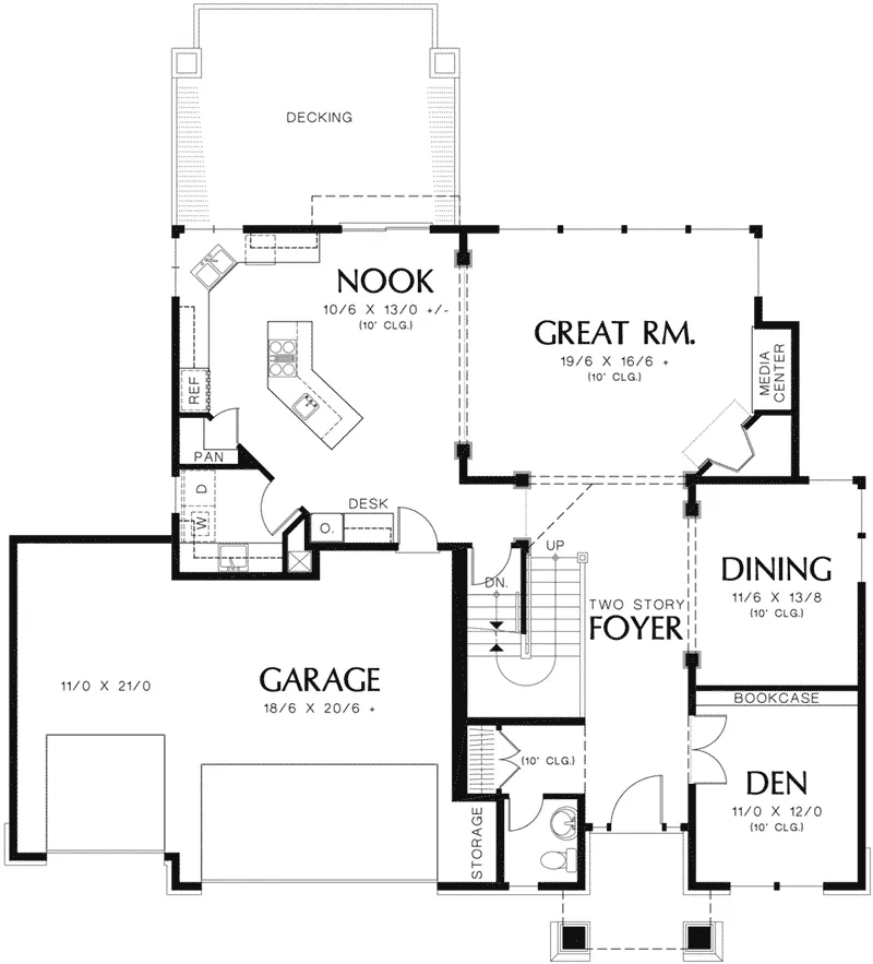Country House Plan First Floor - Duvall Landing Luxury Home 011S-0134 - Shop House Plans and More