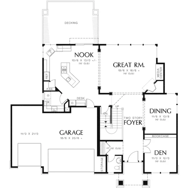 Country House Plan First Floor - Duvall Landing Luxury Home 011S-0134 - Shop House Plans and More