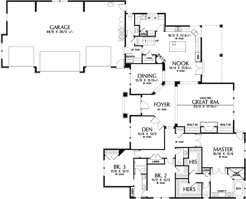 Luxury House Plan First Floor - Foxboro Point Luxury Home 011S-0135 - Shop House Plans and More