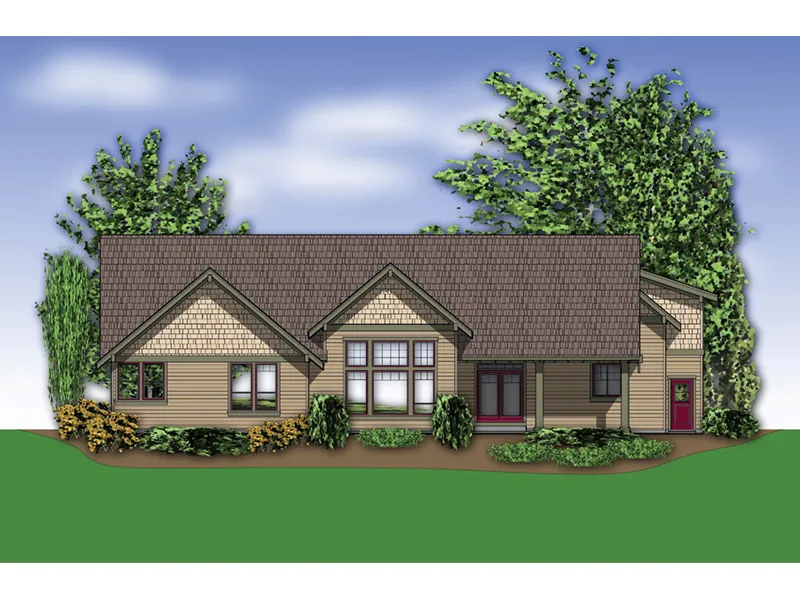 Craftsman House Plan Rear Photo 01 - Foxboro Point Luxury Home 011S-0135 - Shop House Plans and More