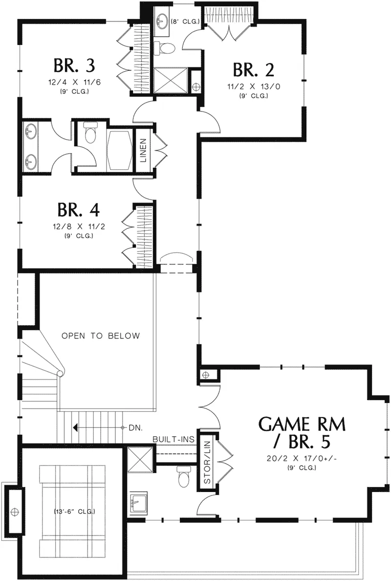 Mediterranean House Plan Second Floor - Bilbao Mediterranean Home 011S-0136 - Search House Plans and More