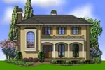 Italian House Plan Front Image - Bilbao Mediterranean Home 011S-0136 - Search House Plans and More