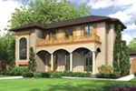 Italian House Plan Front of Home - Bilbao Mediterranean Home 011S-0136 - Search House Plans and More