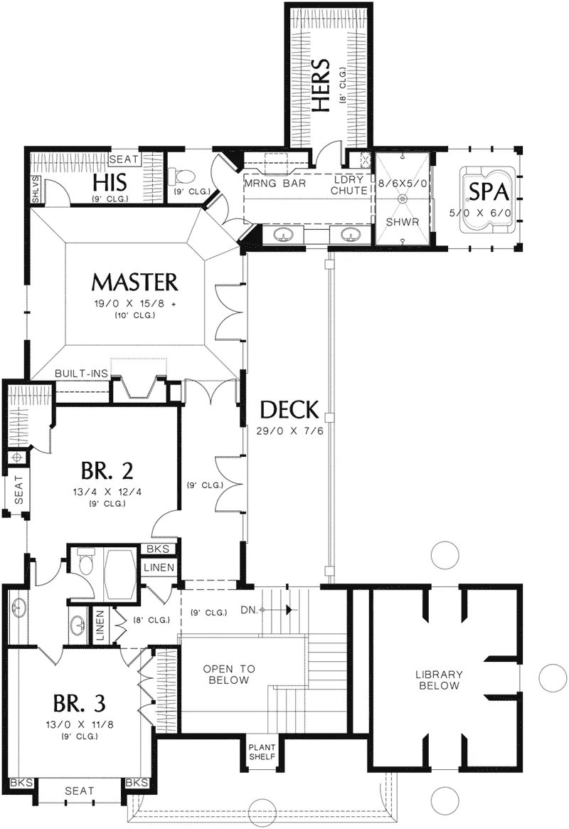 Luxury House Plan Second Floor - Danvers Square European Home 011S-0137 - Shop House Plans and More