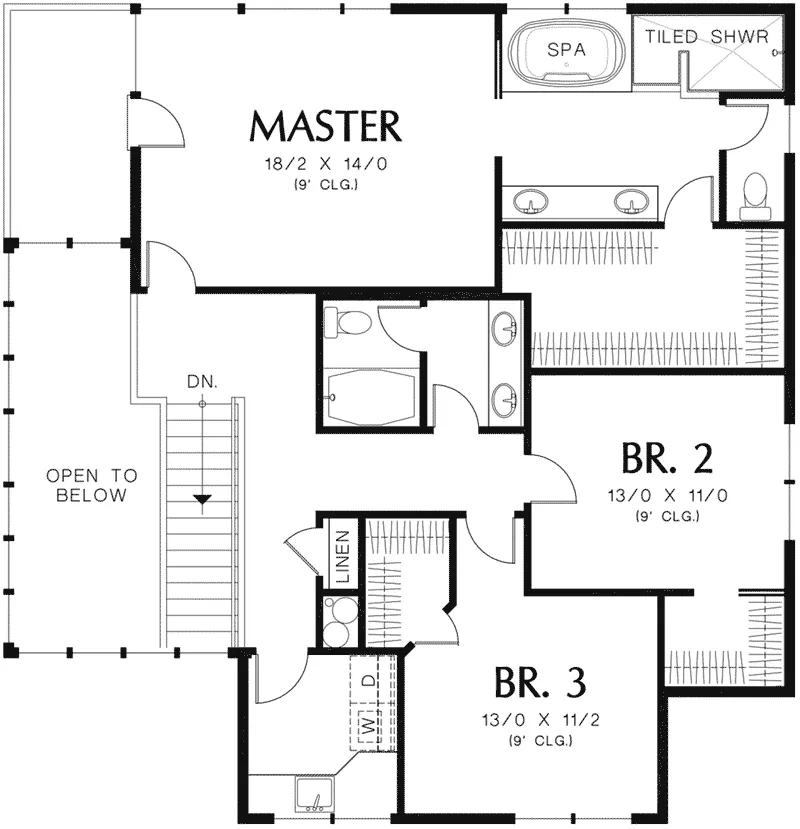 Rustic House Plan Second Floor - Kesari Modern Rustic Home 011S-0139 - Shop House Plans and More