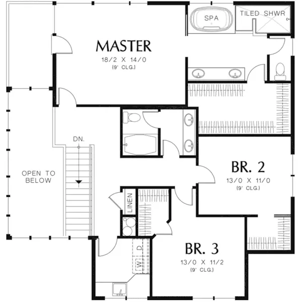 Rustic House Plan Second Floor - Kesari Modern Rustic Home 011S-0139 - Shop House Plans and More