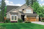 Arts & Crafts House Plan Front of Home - Kenyon Pass Craftsman Home 011S-0140 - Shop House Plans and More