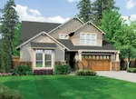 Arts & Crafts House Plan Front of Home - Kenyon Pass Craftsman Home 011S-0140 - Shop House Plans and More