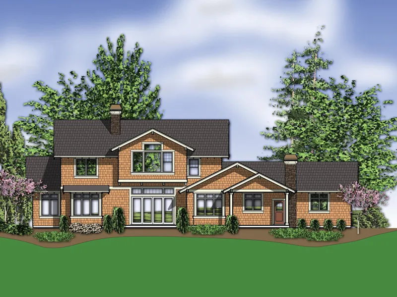 Arts & Crafts House Plan Color Image of House - Metcalfe Place Luxury Home 011S-0141 - Shop House Plans and More