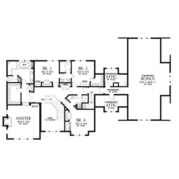 Craftsman House Plan Second Floor - Somerset Bay Luxury Home 011S-0142 - Shop House Plans and More