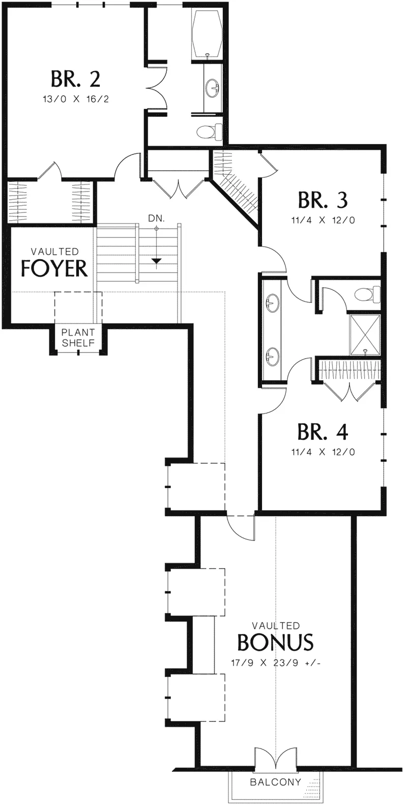Country French House Plan Second Floor - Turnbull Place European Home 011S-0145 - Shop House Plans and More