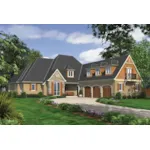 Country French House Plan Front of Home - Turnbull Place European Home 011S-0145 - Shop House Plans and More