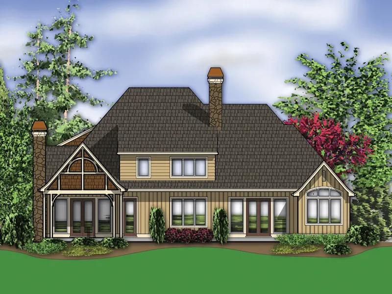 Country French House Plan Color Image of House - Turnbull Place European Home 011S-0145 - Shop House Plans and More
