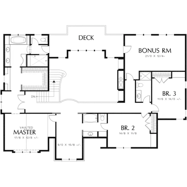 English Cottage House Plan Second Floor - Warmouth Luxury Tudor Home 011S-0147 - Shop House Plans and More