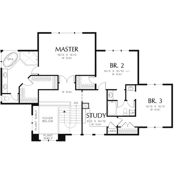 Rustic House Plan Second Floor - Youngs Point Rustic Luxury Home 011S-0149 - Shop House Plans and More