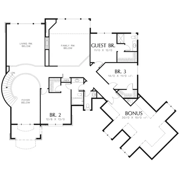 European House Plan Second Floor - Castleberry Luxury Home 011S-0151 - Search House Plans and More